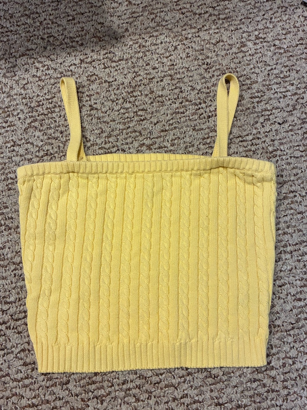 Ralph Lauren Yellow Cable-Knit Camisole